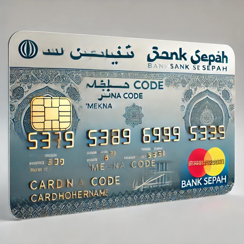 کارت اعتباری که روی آن کد مکنا ثبت شده است.این محتوا باری استعلام مکنا نوشته شده است..